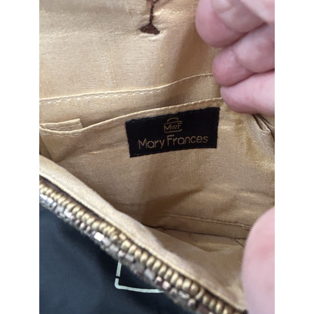 Mary Frances Beaded Wine Theme Shoulder/Crossbody Chain Strap Bag w/ Dust Bag - Picture 5 of 10